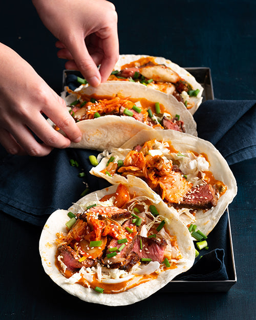 Koreanische Rindfleisch–Tacos – Bulgogi Tacos (불고기 타코)
