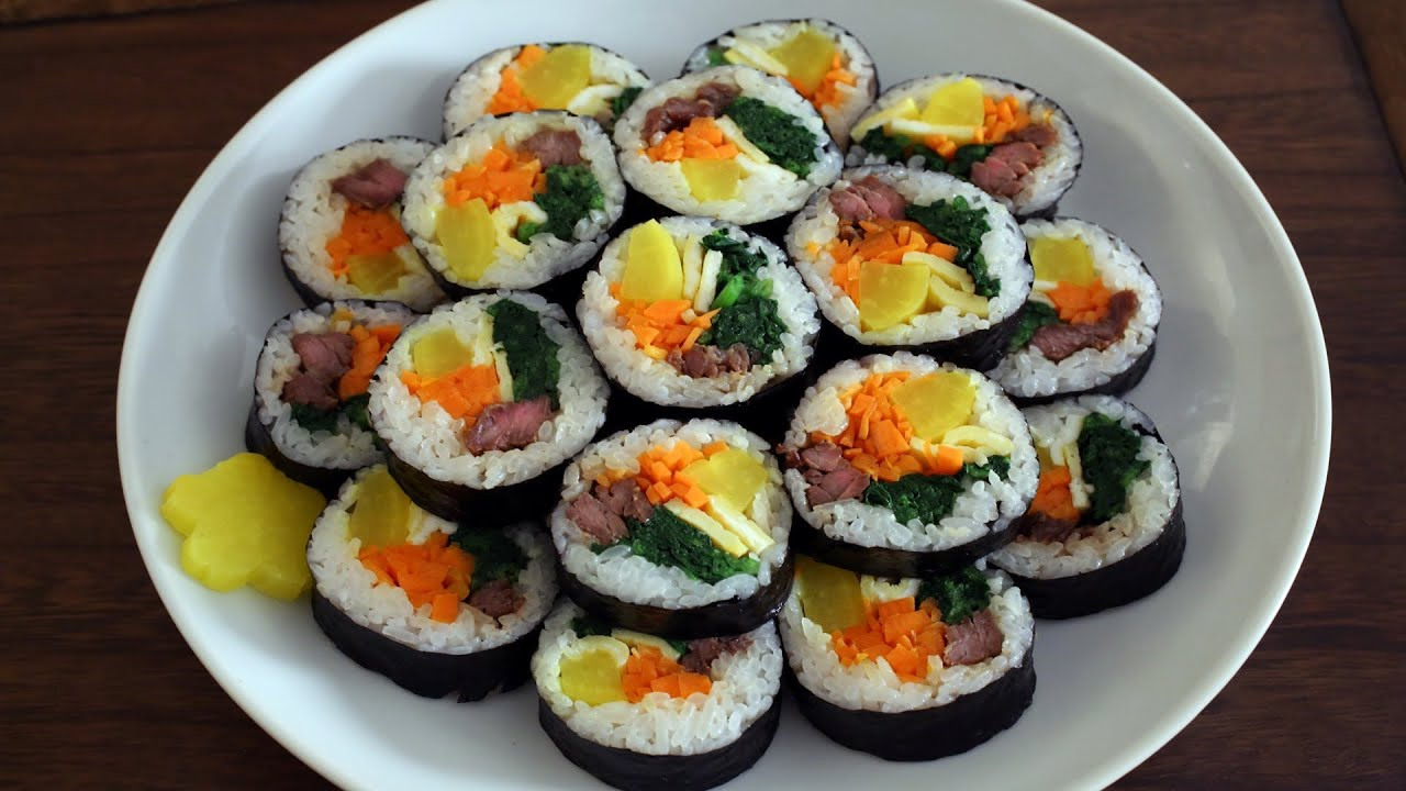 Koreanische Reisrollen – Gimbap/Kimbap (김밥) – Koreanisches Rezept von SONAMU